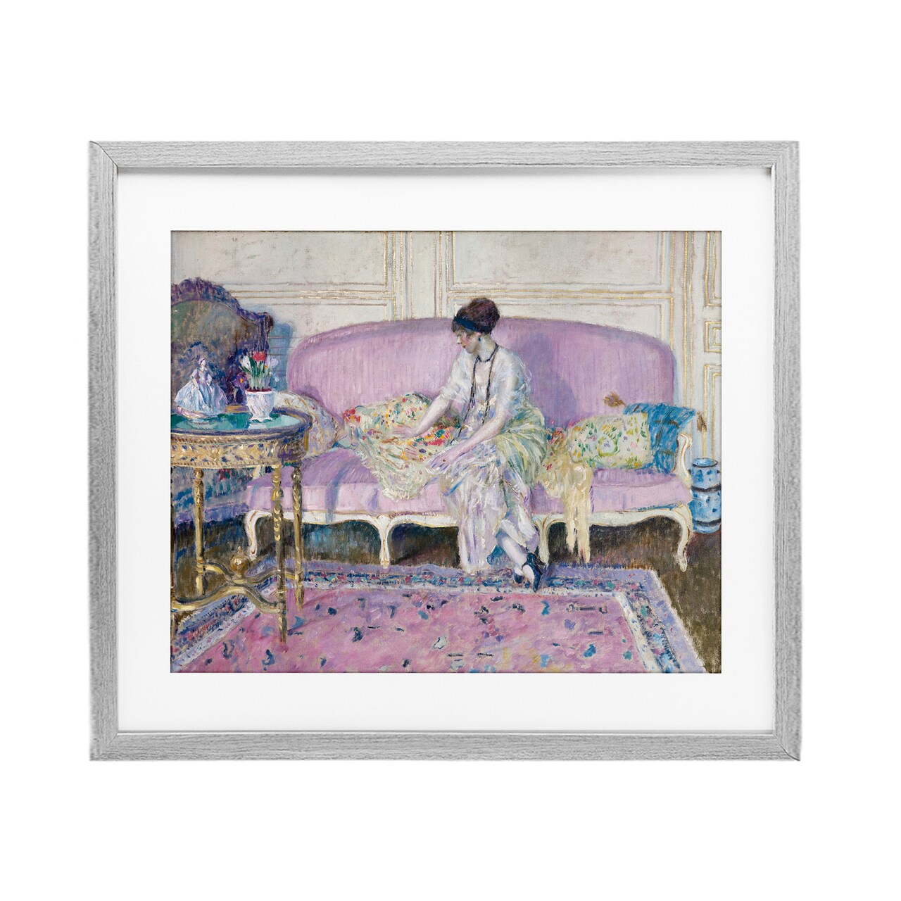 Stupell Industries Woman Seated on Sofa Framed Print Under Glass, design by Wild Apple Portfolio